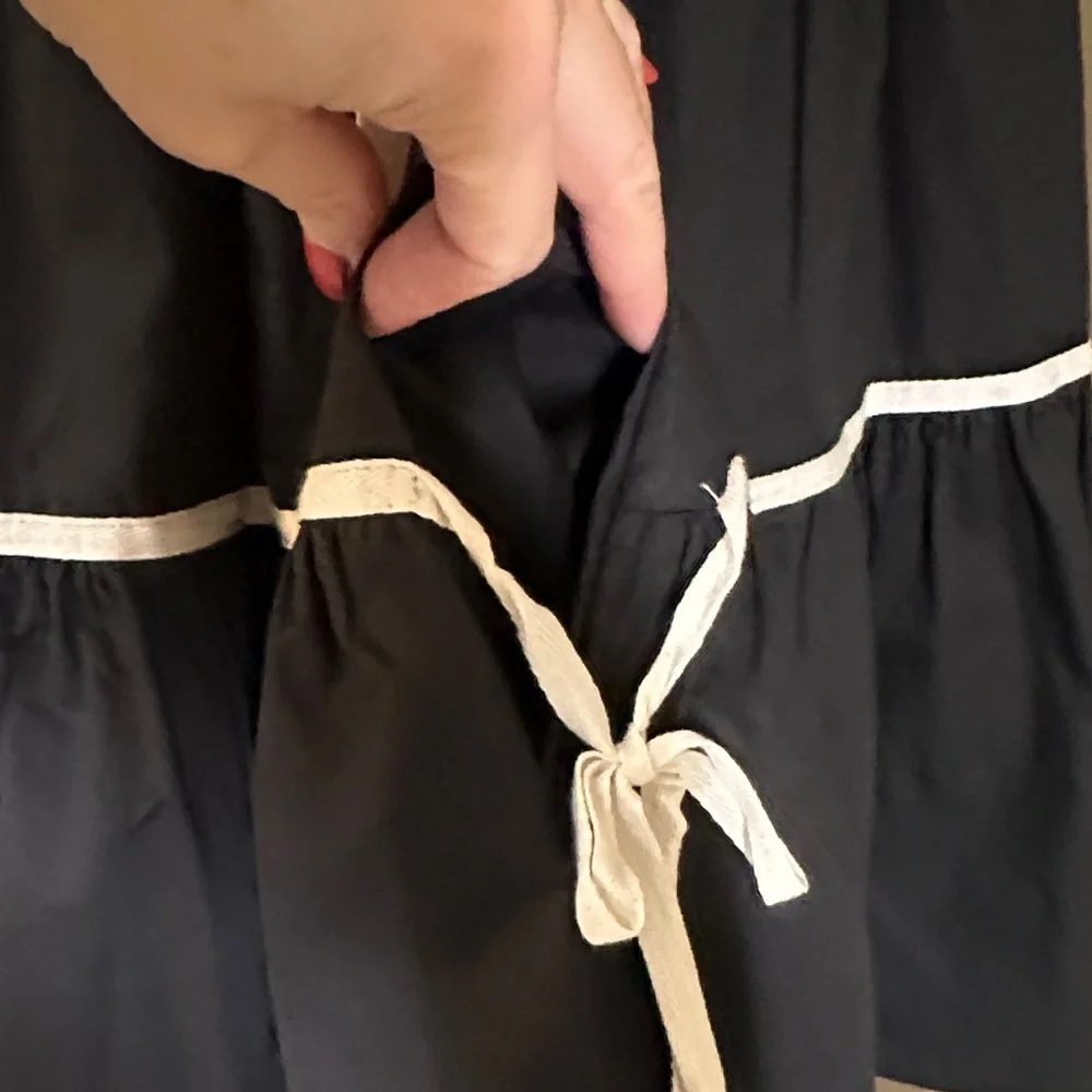 Black Ruffled Mini Dress - Picture 4 of 6